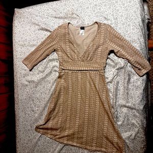 Patagonia Cotton Tan Leaf Dress- Women’s M